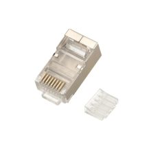 Conector Extralink RJ45 Categoría 6 FTP, 8P8C, ideal para redes de alta velocidad. SKU: EX.11588