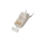 Conector RJ45 Extralink CAT6A FTP 8P8C para cableado de alta velocidad. Modelo EX.11601.