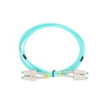 Cable de conexión Extralink Patchcord SC/APC-SC/APC multimodo OM3 duplex con 3 mm de grosor y 5 metros de longitud. SKU: EX.1292