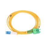 Patchcord monomodo de 1.5 metros Extralink con conectores SC/APC-LC/PC, dúplex, fibra 9/125um. SKU EX.15524