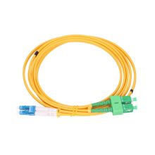 Patchcord monomodo de 1.5 metros Extralink con conectores SC/APC-LC/PC, dúplex, fibra 9/125um. SKU EX.15524