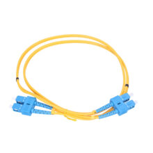Extralink Patchcord monomodo duplex de 1 metro con conectores SC/UPC-SC/UPC, especificaciones G657A1 y 3mm de grosor. SKU EX.1636