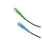 Extralink Patchcord SC/APC-SC/UPC Round Drop SM Simplex G.657A2 de 10 metros, Negro. SKU EX.18440