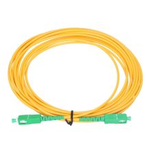 Cable Extralink Patchcord SC/APC a SC/APC Single mode, Simplex, con fibra G.657A2 de 3mm y 1 metro de longitud. SKU: EX.19317