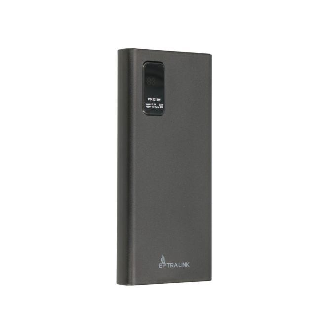 Extralink Powerbank EPB-067B 10000mAh Negro Power bank, Fast Charging, USB-C 1 Extralink Powerbank EPB-067B 10000mAh Negro primer plano