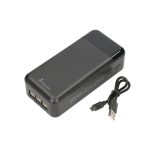 Extralink EPB-124 powerbank en color negro con capacidad de 30000mAh, carga rápida y puerto USB-C. SKU: EX.19522
