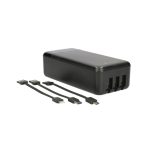 Extralink EPB-124 powerbank en color negro con capacidad de 30000mAh, carga rápida y puerto USB-C. SKU: EX.19522