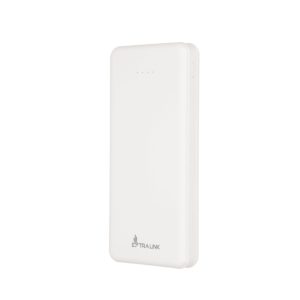 Extralink Powerbank EPB-078W, 10000mAh, color blanco, con puerto USB-C. SKU: EX.19577