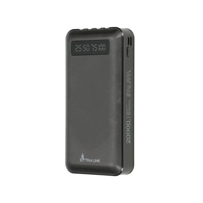 Extralink Powerbank 20000mAh Negro con USB-C Extralink Powerbank EPB-084 con capacidad de 20000mAh y puerto USB-C, SKU EX.19614