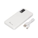 Extralink Powerbank EPB-098W de 10000mAh en color blanco con puerto USB-C, SKU EX.19638