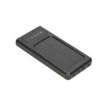 Extralink Powerbank EPB-091 de 10000mAh en color negro con puerto USB-C y carga solar. SKU: EX.19645