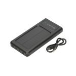 Extralink Powerbank EPB-091 de 10000mAh en color negro con puerto USB-C y carga solar. SKU: EX.19645