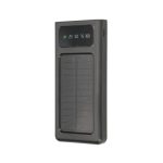 Extralink Powerbank EPB-091 de 10000mAh en color negro con puerto USB-C y carga solar. SKU: EX.19645
