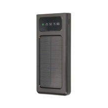 Extralink Powerbank EPB-091 de 10000mAh en color negro con puerto USB-C y carga solar. SKU: EX.19645