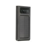 Extralink Powerbank EPB-091 de 10000mAh en color negro con puerto USB-C y carga solar. SKU: EX.19645