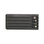 Extralink Powerbank EPB-091 de 10000mAh en color negro con puerto USB-C y carga solar. SKU: EX.19645