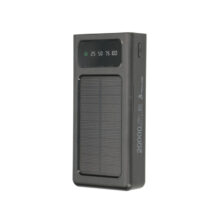 Extralink Powerbank EPB-092 de 20000mAh en color negro con tecnología solar y puerto USB-C. SKU: EX.19652