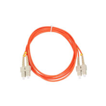Cable de conexión Extralink Patchcord multimodo SC/UPC a SC/UPC, duplex, diámetro de 3mm, longitud de 1 metro. SKU: EX.3692