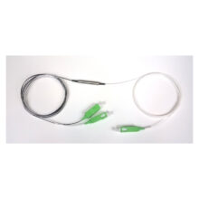 Splitter de fibra óptica Extralink 1:2 con conectores SC/APC, frecuencia T1550NM y retorno 1310/1490, 900um. SKU EX.6112
