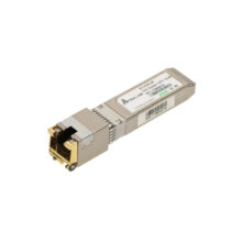 Imagen del Módulo SFP+ Extralink con conector RJ45 para 10Gbps, SKU EX.8444. Ideal para transceptores ópticos de alta velocidad.