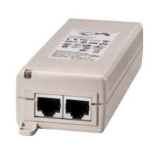 Vista del adaptador e inyector de PoE Gigabit Ethernet modelo PD-3501G-ENT de Extreme Networks, ideal para redes cableadas