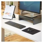 Imagen de la alfombrilla negra Fellowes con diseño ergonómico para uso con ratones. SKU: 29704