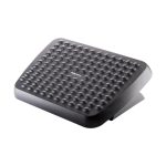 Soporte para el apoyo de pies Fellowes modelo 48121-70 en color negro, ideal para mejorar la postura en la oficina