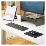 Fellowes 5917501 alfombrilla para ratón negra, diseño ergonómico y base antideslizante