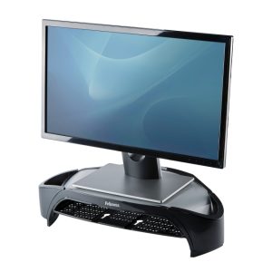 Soporte Fellowes 8020801 para monitor de 21 pulgadas, color negro, ideal para escritorio, SKU 8020801