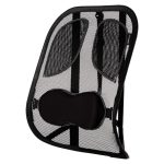 Soporte lumbar Fellowes 8029901, diseño ergonómico en grafito ideal para respaldos de oficina. SKU: 8029901