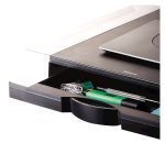 Escritorio Fellowes Office Suites de 71,1 cm en color negro y plata, SKU 8031101