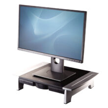 Escritorio Fellowes Office Suites de 71,1 cm en color negro y plata, SKU 8031101