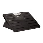 Fellowes soporte para el apoyo de pies en color negro, modelo ergonómico ideal para una correcta postura en la oficina, SKU 8035001