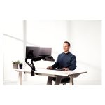 Soporte para monitor Fellowes Platinum Series de 17 pulgadas en color negro, modelo 8044101, ideal para escritorio