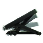 Vista frontal del soporte para el apoyo de pies Fellowes negro, modelo 8067001, ergonómico y ajustable para oficina