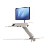 Soporte para monitores Fellowes Lotus RT, ajustable en altura, SKU 8081701, ideal para ergonomía en el trabajo
