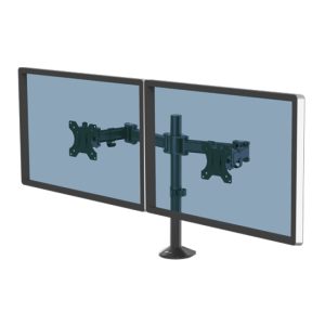Soporte para monitor Fellowes Reflex de escritorio para pantallas de hasta 27 pulgadas, color negro, SKU 8502601