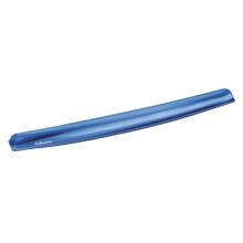 Descansa muñecas Fellowes modelo 9113709 en color azul, diseñado para brindar comodidad y soporte ergonómico durante el uso del ratón.