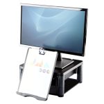 Soporte para monitor Fellowes de 53,3 cm para escritorio en color grafito. SKU: 9169501