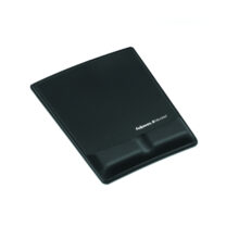 Alfombrilla para ratón Fellowes 9181201 en color negro con superficie lisa y antideslizante