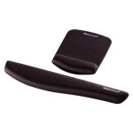 Imagen de la alfombrilla para ratón Fellowes, modelo 9252003, en color negro, ideal para uso ergonómico