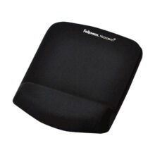 Imagen de la alfombrilla para ratón Fellowes, modelo 9252003, en color negro, ideal para uso ergonómico