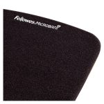Imagen de la alfombrilla para ratón Fellowes, modelo 9252003, en color negro, ideal para uso ergonómico