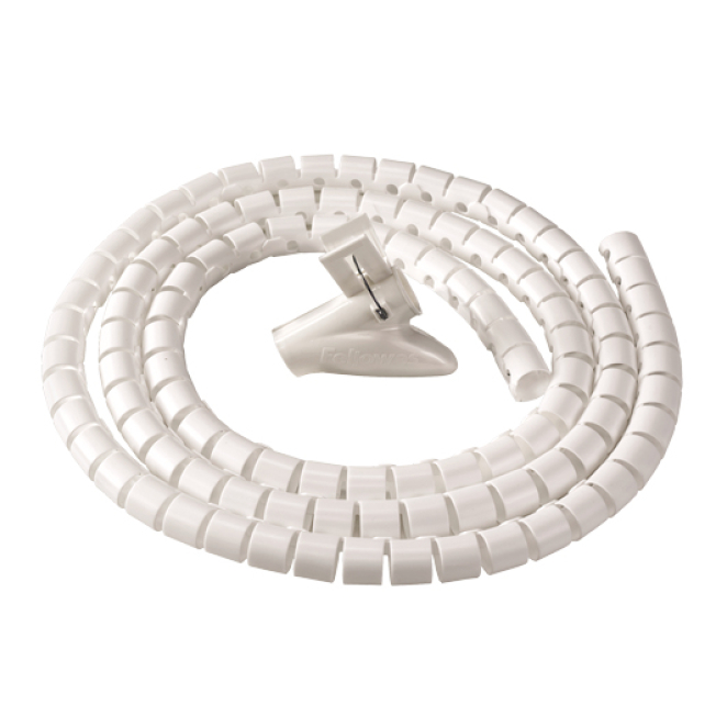 Fellowes CableZip tubo flexible protector de cables blanco Fellowes CableZip tubo flexible para protección de cables en color blanco, 1 pieza, SKU 9929901