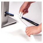 Fellowes CableZip tubo flexible para protección de cables en color blanco, 1 pieza, SKU 9929901