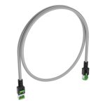 Cable de red marca Fibrain, categoría Cat5e U/FTP, color gris, longitud de 3 metros, SKU XEP0300.GY220