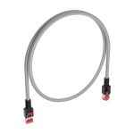 Cable de red Fibrain XQP0100.GY220, categoría 6, gris, 1 metro, U/FTP (STP), alta velocidad