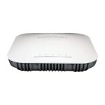 Vista del Fortinet FortiAP 431F con velocidad de 2402 Mbps, en colores gris y blanco, compatible con Energía sobre Ethernet (PoE), SKU FAP-431F-E