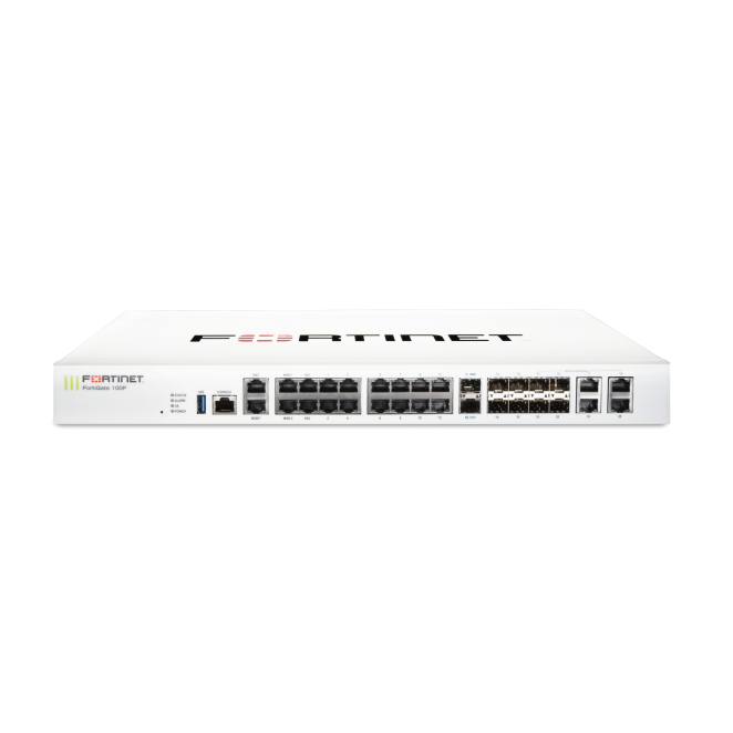 Fortinet FortiGate-101F Firewall con FortiCare Premium y Protección UTP 36 meses Imagen del firewall Fortinet FortiGate-101F con características avanzadas, FortiCare Premium y FortiGuard Unified Threat Protection para 36 meses. SKU FG-101F-BDL-950-36.