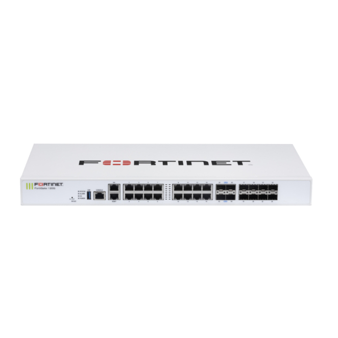 Fortinet FortiGate-121G Firewall con 480GB SSD y 18 Puertos GE RJ45 Fortinet FortiGate-121G con 18 puertos GE RJ45, 8 ranuras GE SFP, 4 ranuras 10GE SFP+, SSD de 480GB y doble fuente de poder AC, SKU FG-121G